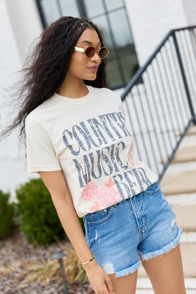 Country Music & Beer Ivory Graphic Tee