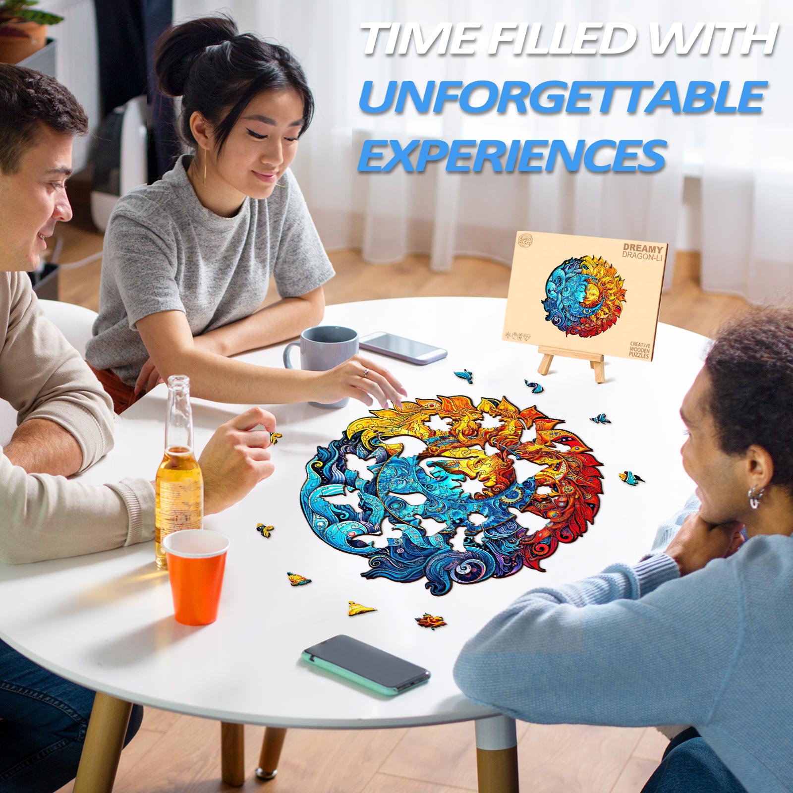 Sun And Moon Wooden Jigsaw Puzzle