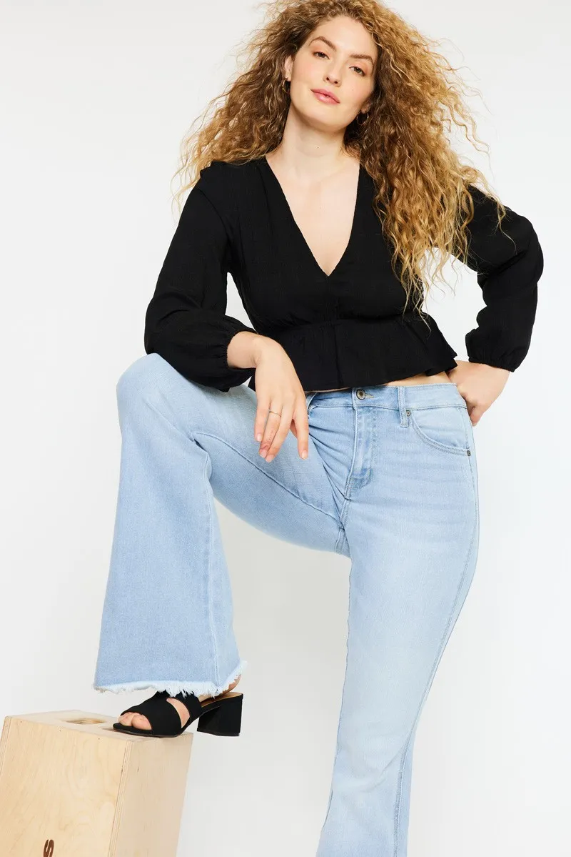High Rise Curvy Flare Jeans