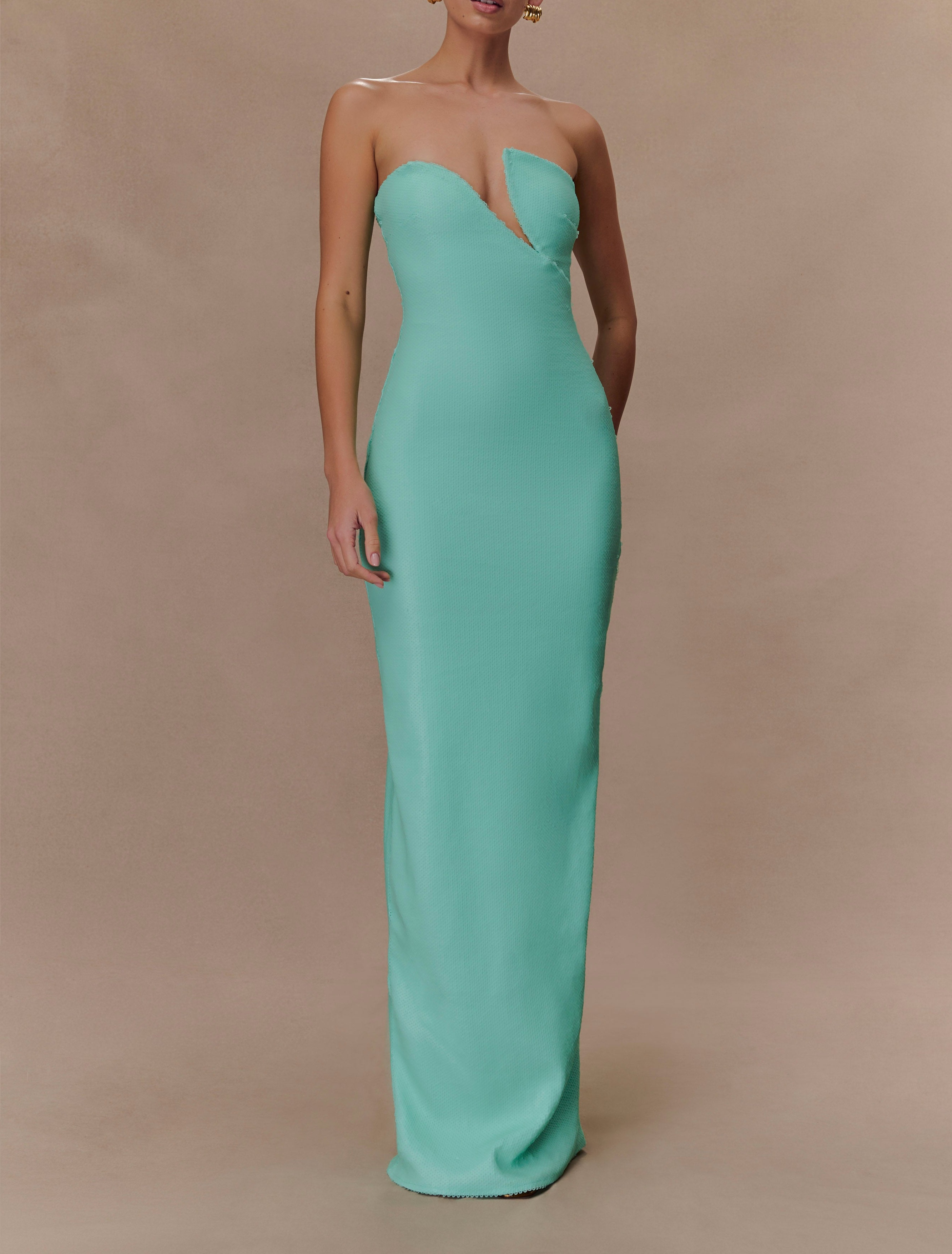 Lagoon Strapless Sequin Maxi Dress