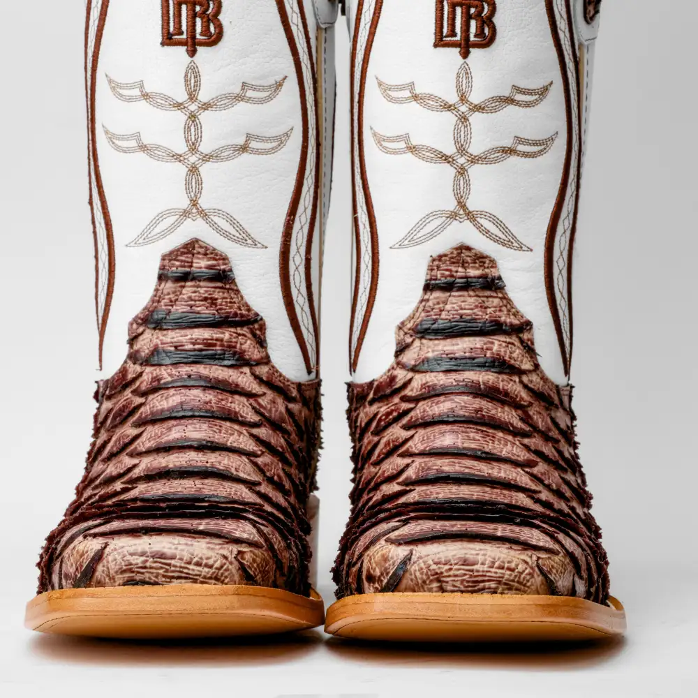 Orix Python Leather Boots - Square Toe