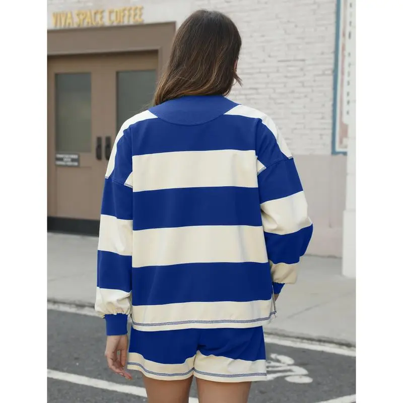 Hot Striped Oversized Sweatshirts