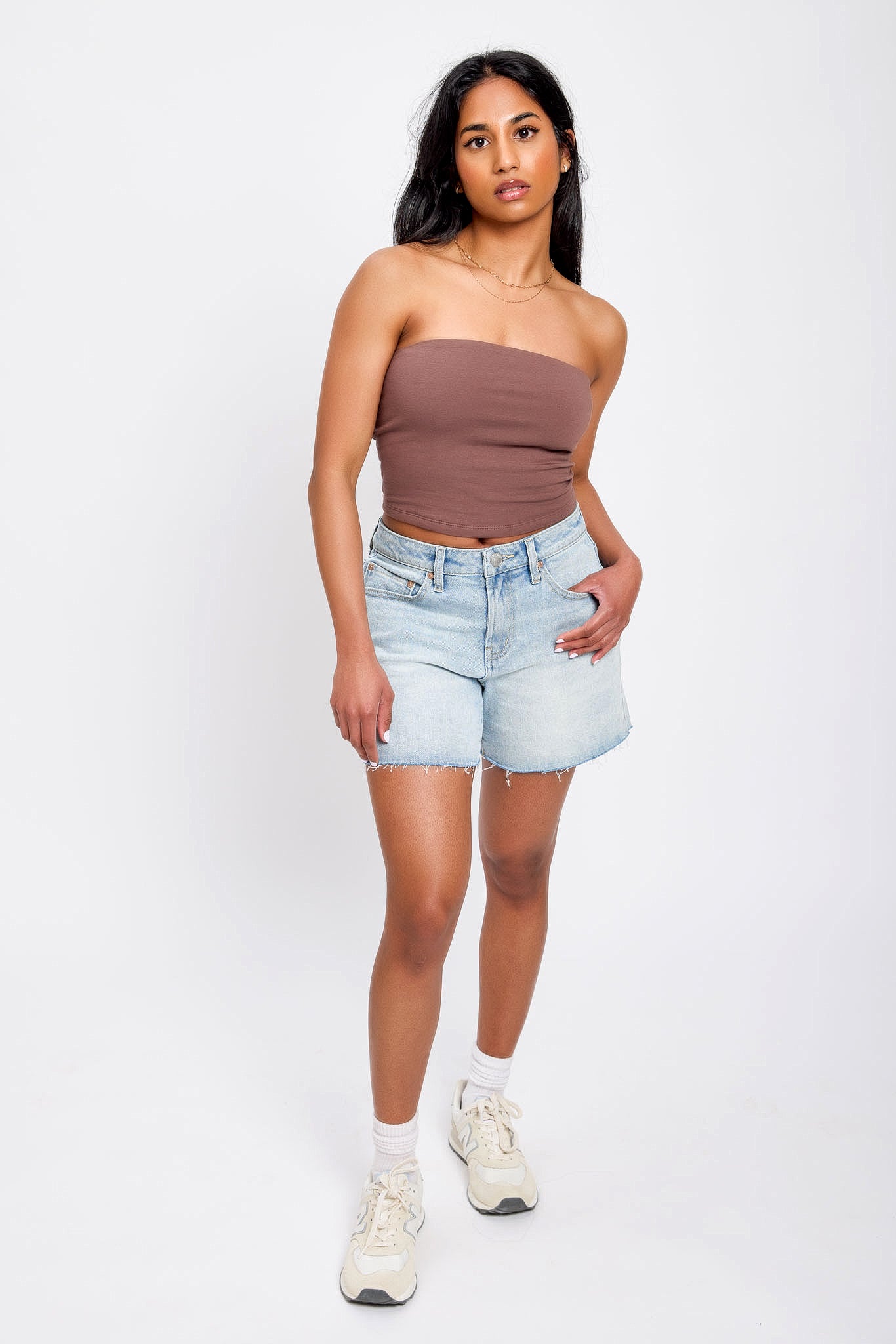 Almost Famous Light-Wash High-Rise Short