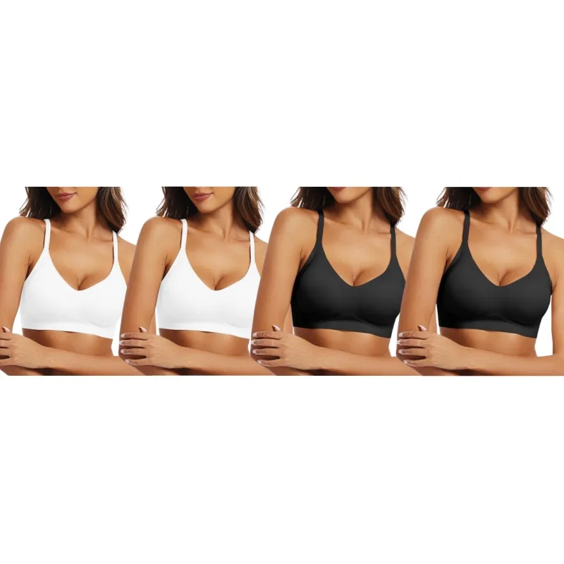Womens Seamless Bra No Underwire Comfort Push Up Bras