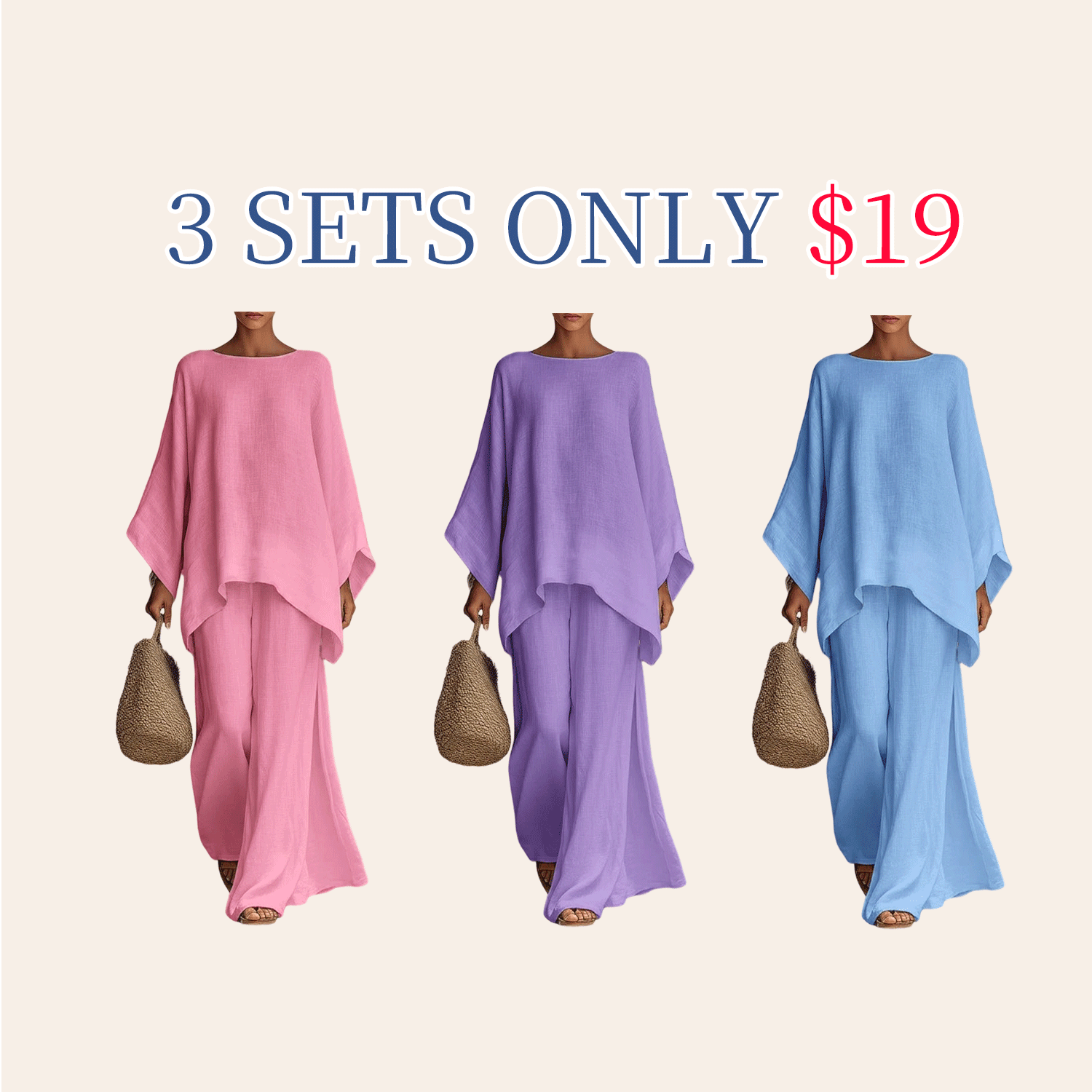 Boho Linen Two Piece Set