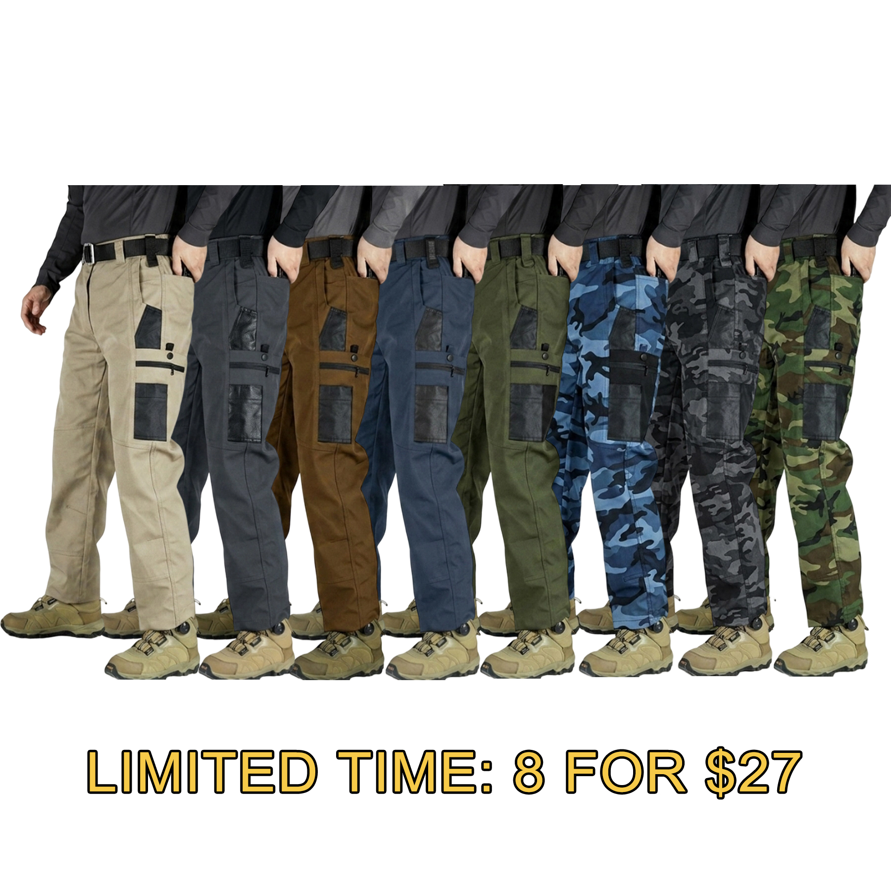 Men's Waterproof Tactical Pants – Multi-Pocket Utility Fit