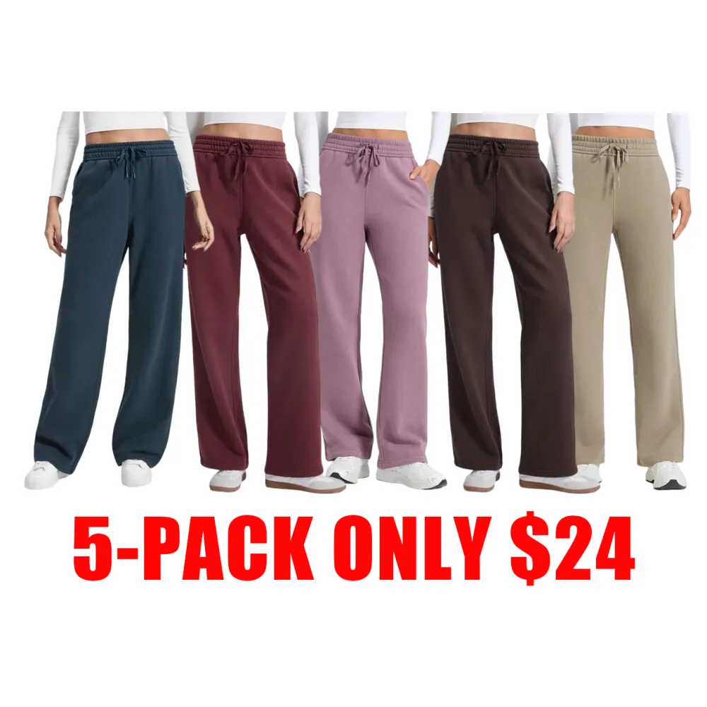 Women’s Cotton Fleece Lined Straight Leg Sweatpants