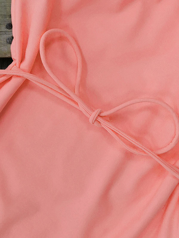 One-Shoulder Belted Chinlon One-Piece Swimwear