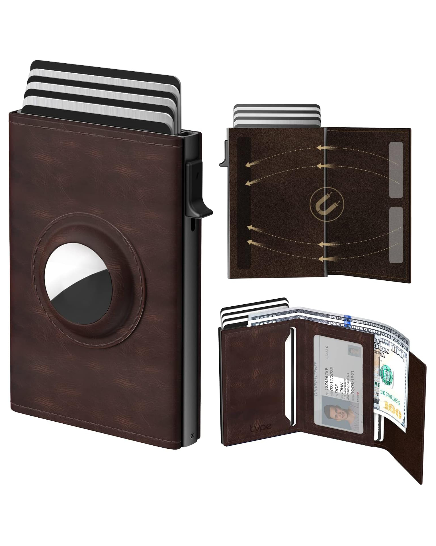 Men's Airtag Wallet  Sleek Security Meets Military-Grade Durability