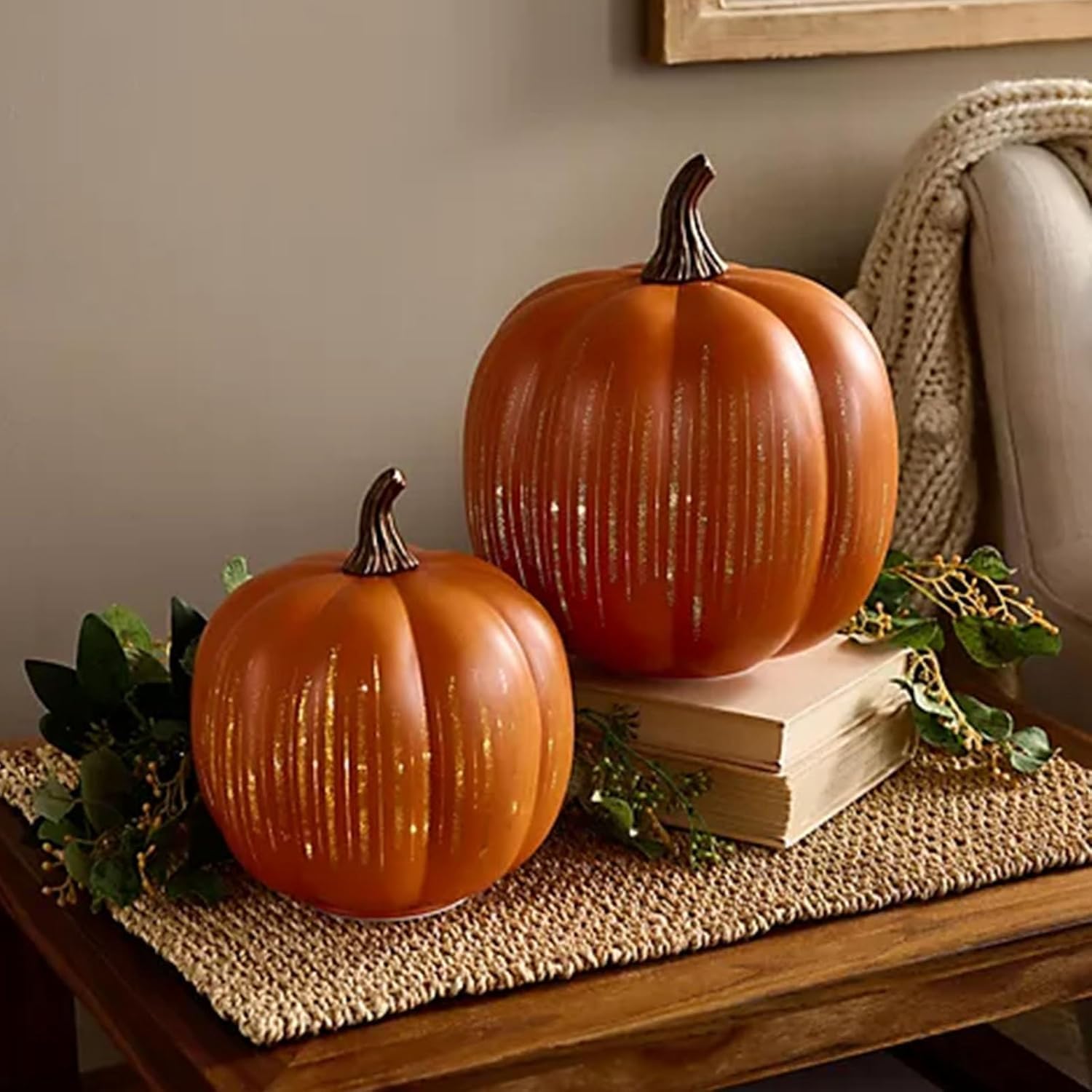Twinkle Light Pumpkins