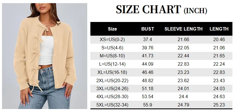 Open Front Long Sleeve Button Cardigan Sweaters for Women