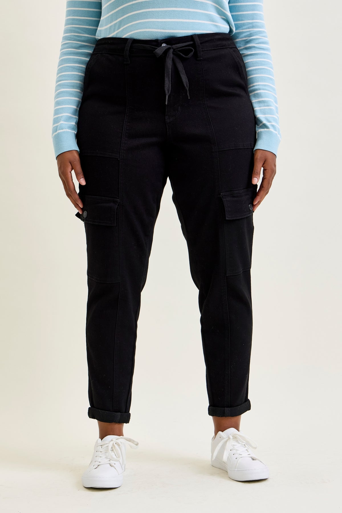 Celeste High Rise Cuffed Cargo Joggers - PLUS
