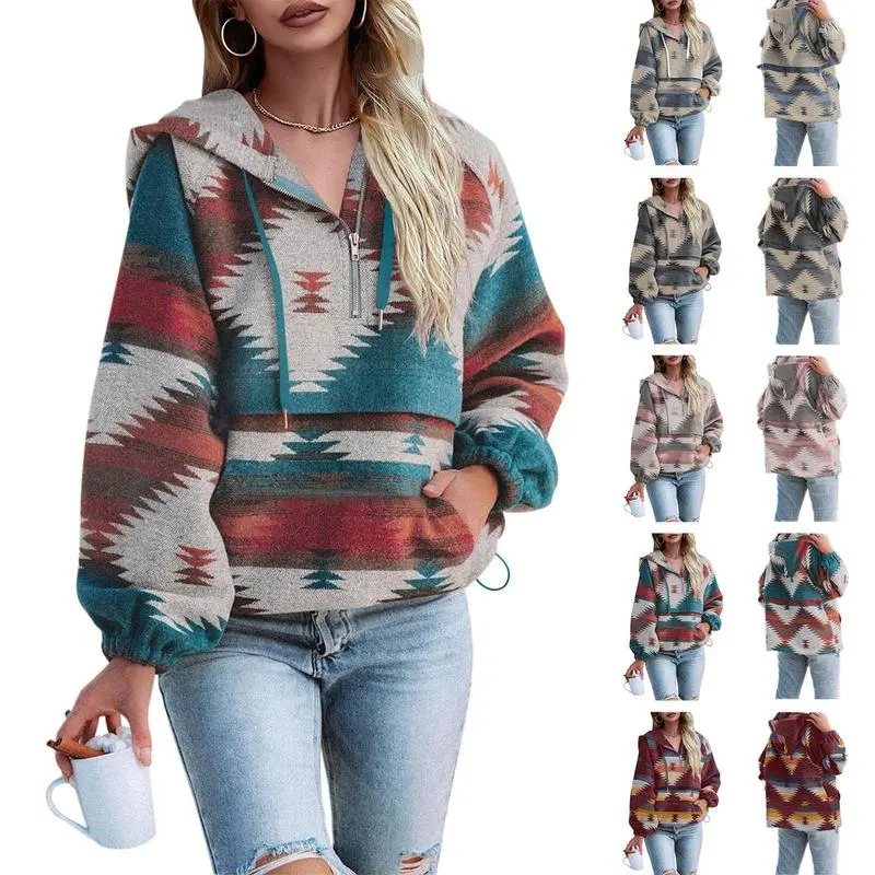 Women’s Oversized Hoodie Zip Up Long Sleeve Loose Fit Sweatshirts