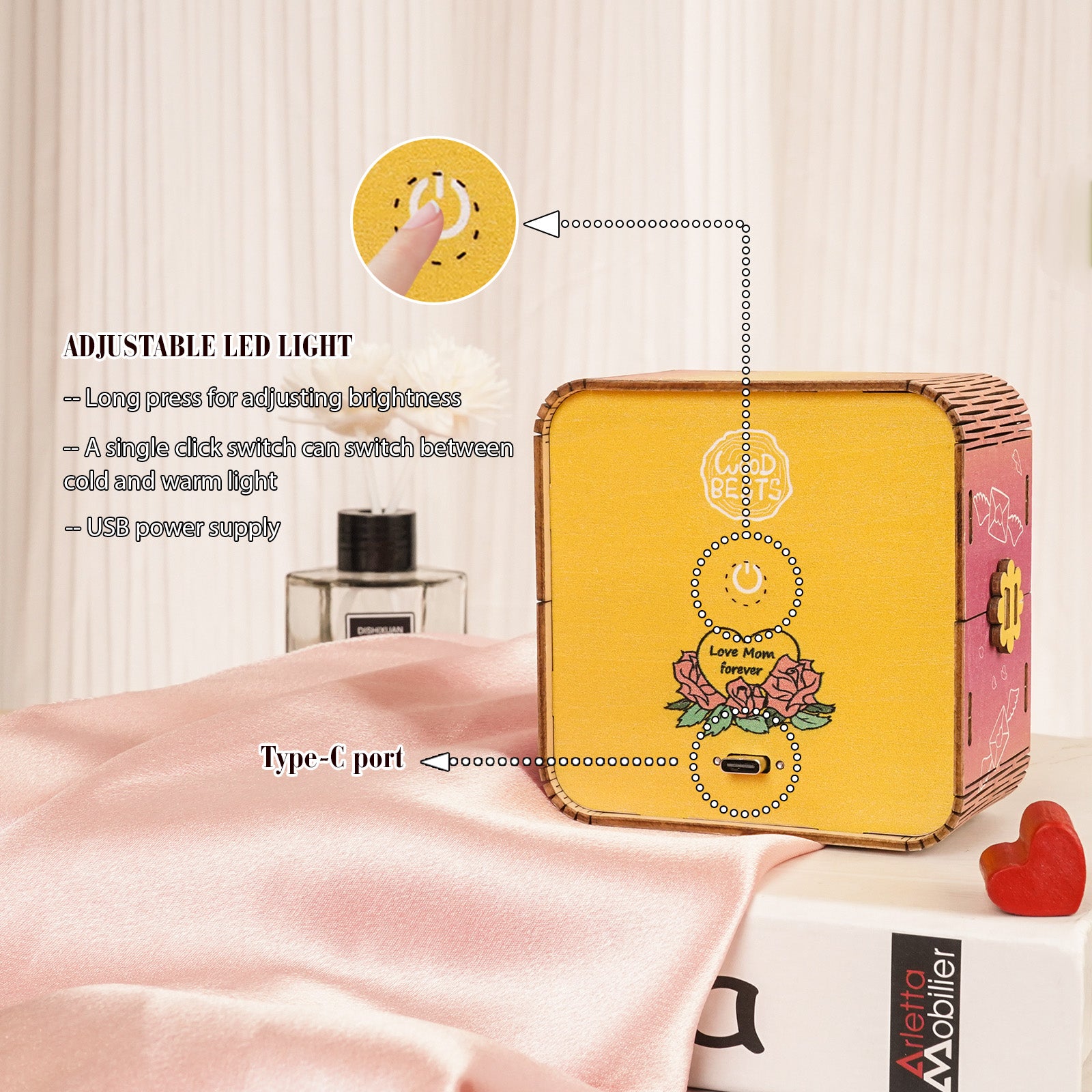 â€œWords fail, love enduresâ€  Kit- 3D Wooden Puzzle Night Light