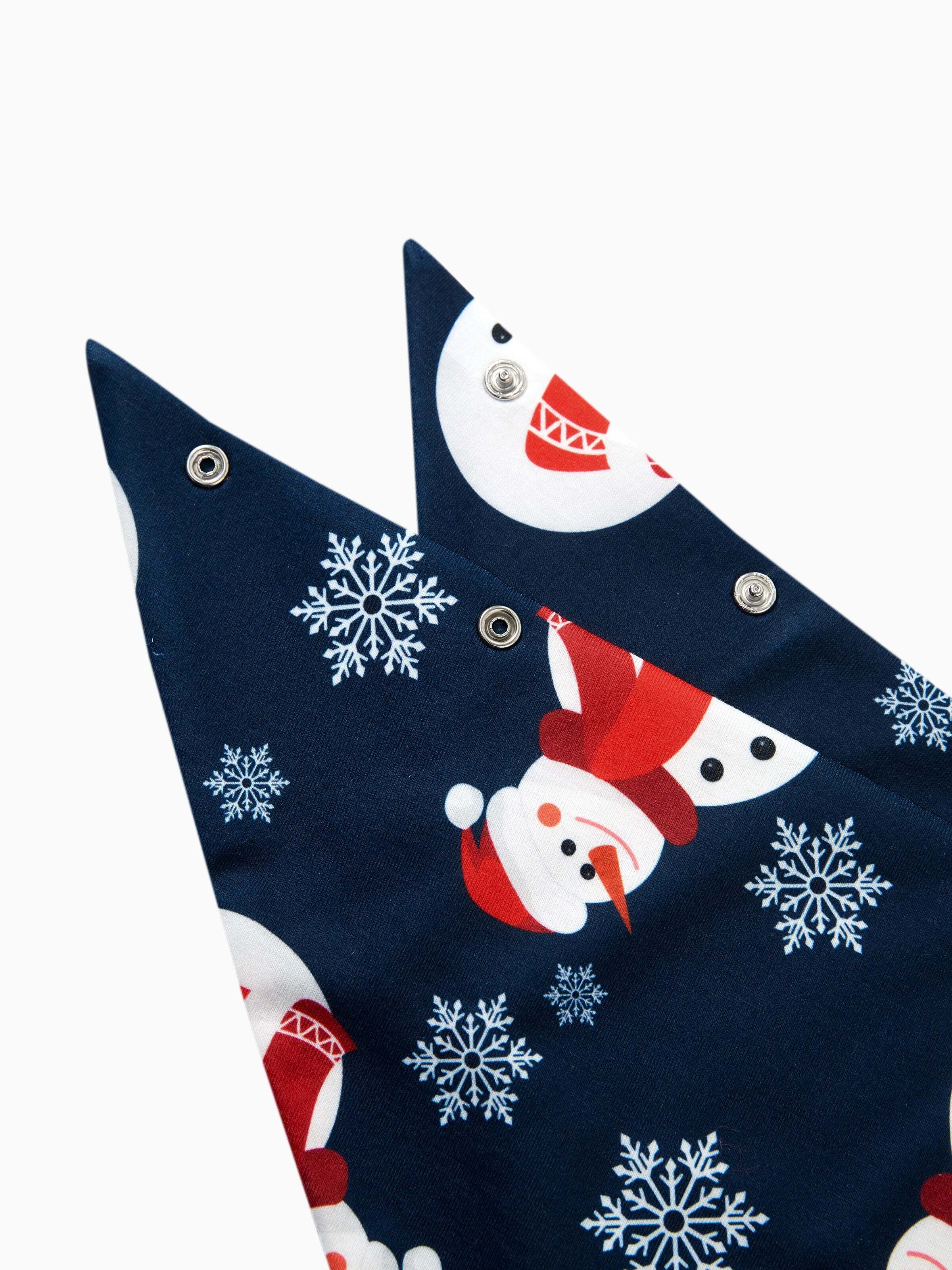 Christmas Snowman & Letter Print Family Matching Raglan-sleeve Pajamas Sets with Christmas Socks ColorBlock