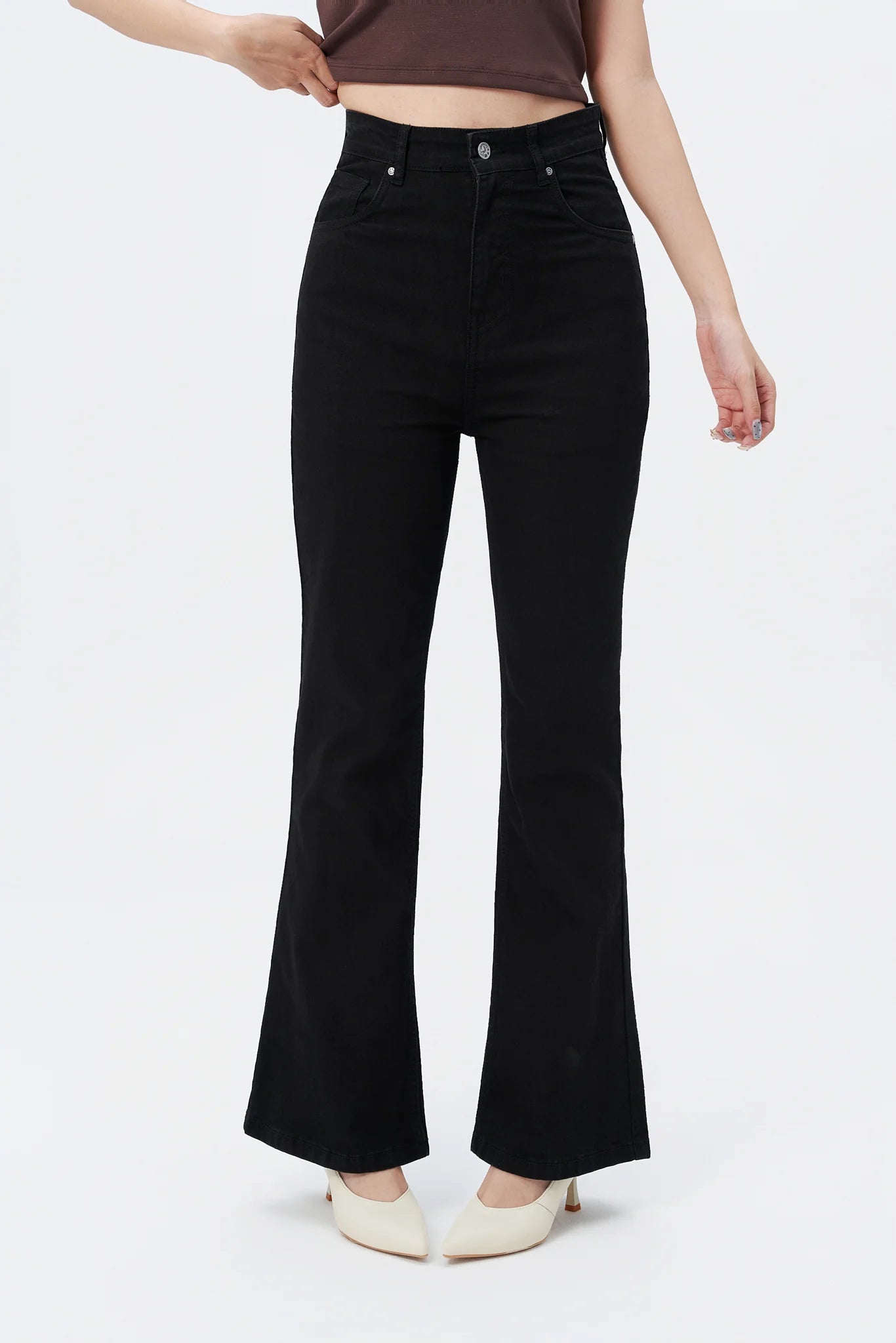 Black Bootcut Flare High Waist Jeans