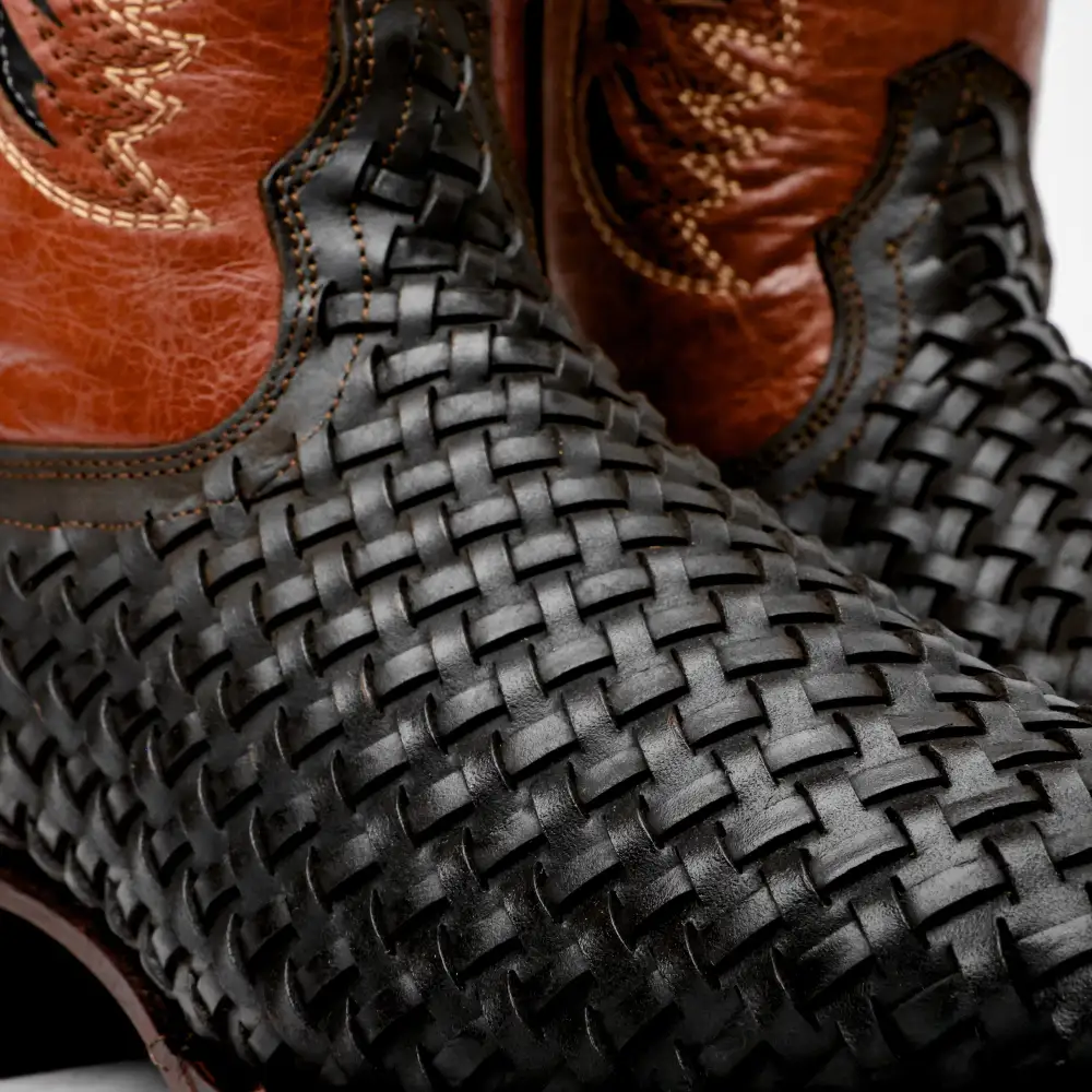 Mocha Brown Basketweave Boots