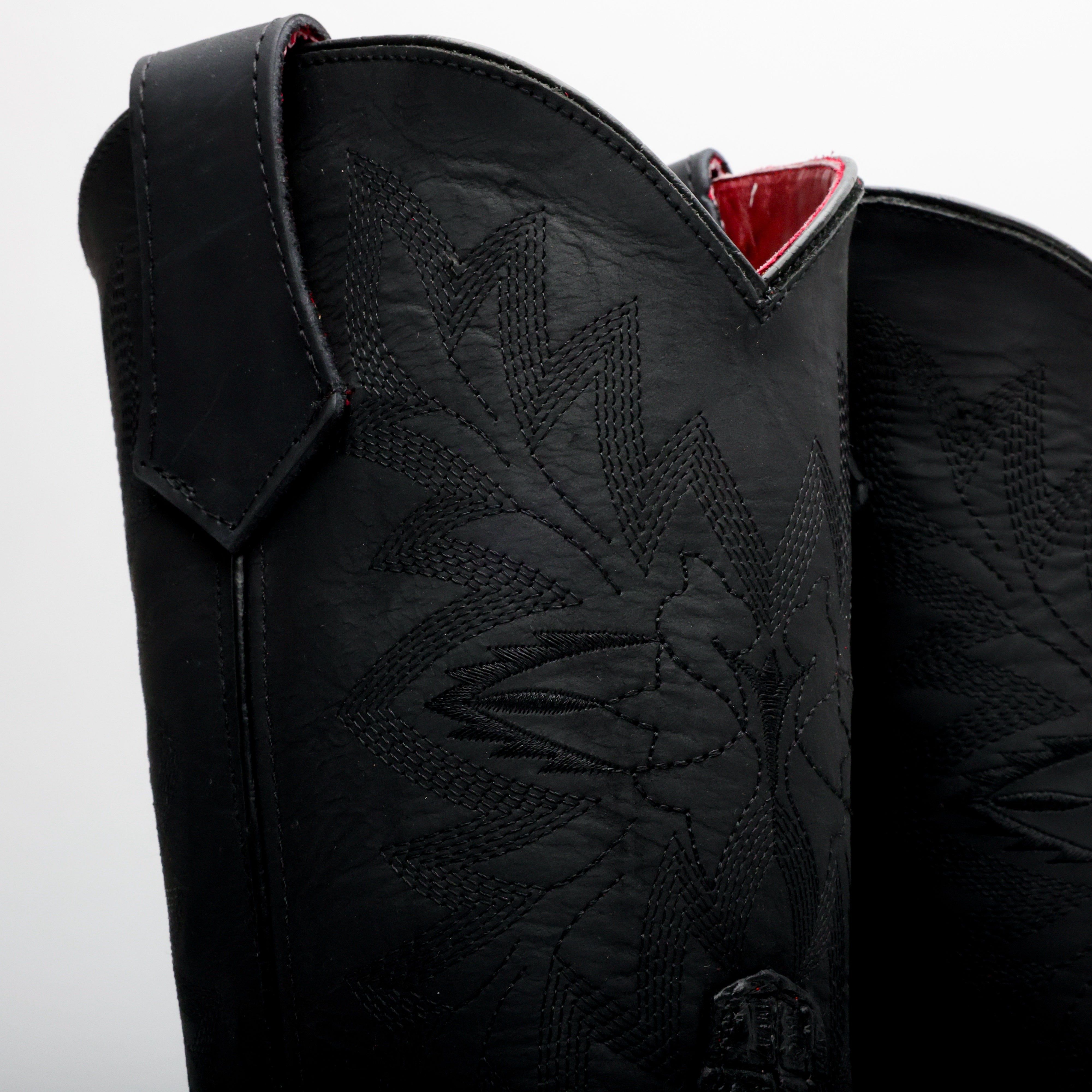 Black Caiman Hornback Leather Boots With 3D Lightweight Sole - Composite Toe