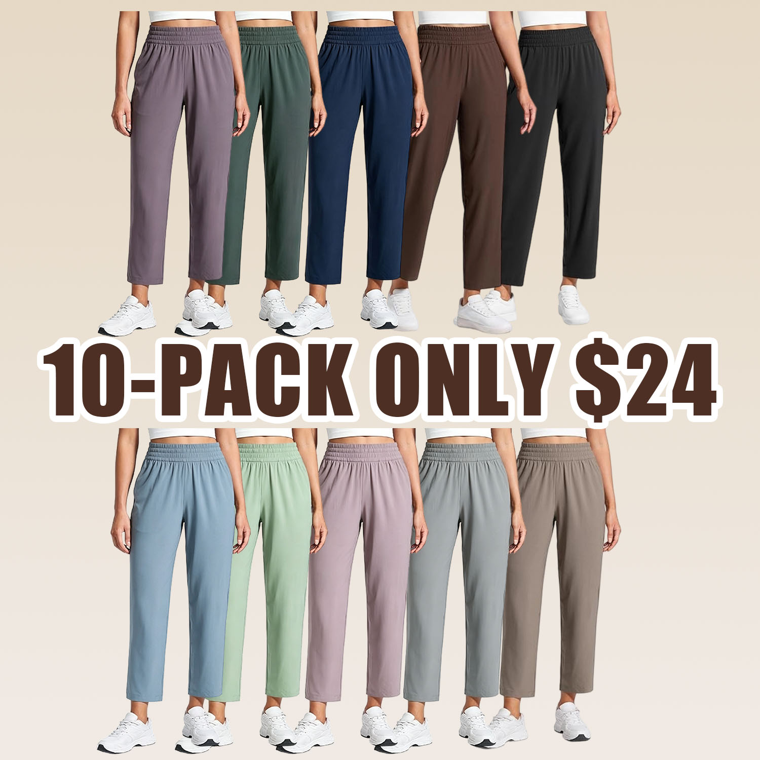 Lightweight Drapey Tapered Ankle Pants for Women