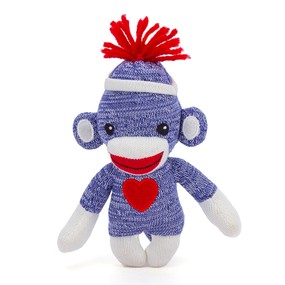 Love Sock Monkey 6'' Blue