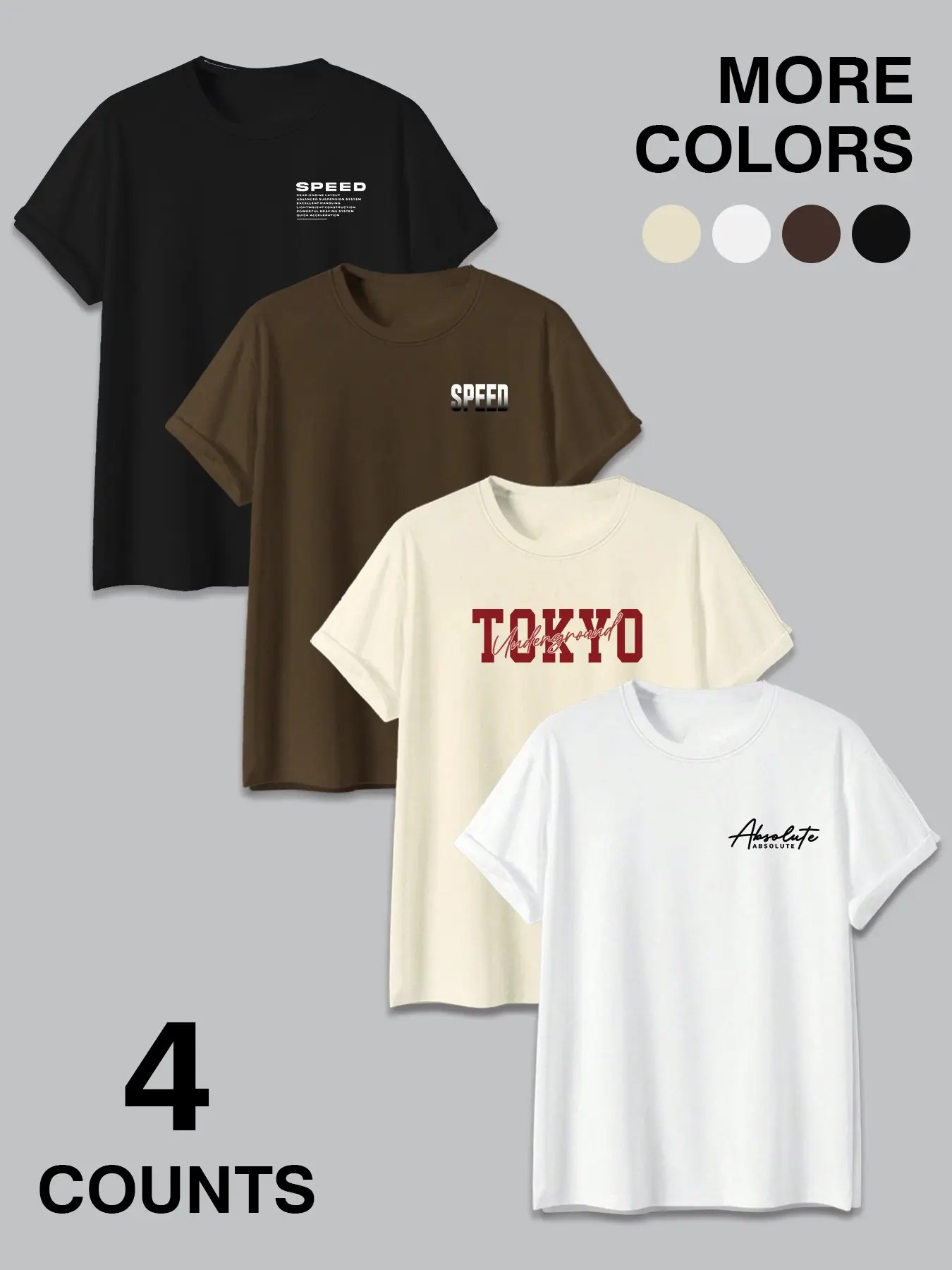 Car & Tokyo Street Aesthetic Graphic T-Shirts | Racing Streetwear Casual Tees Set