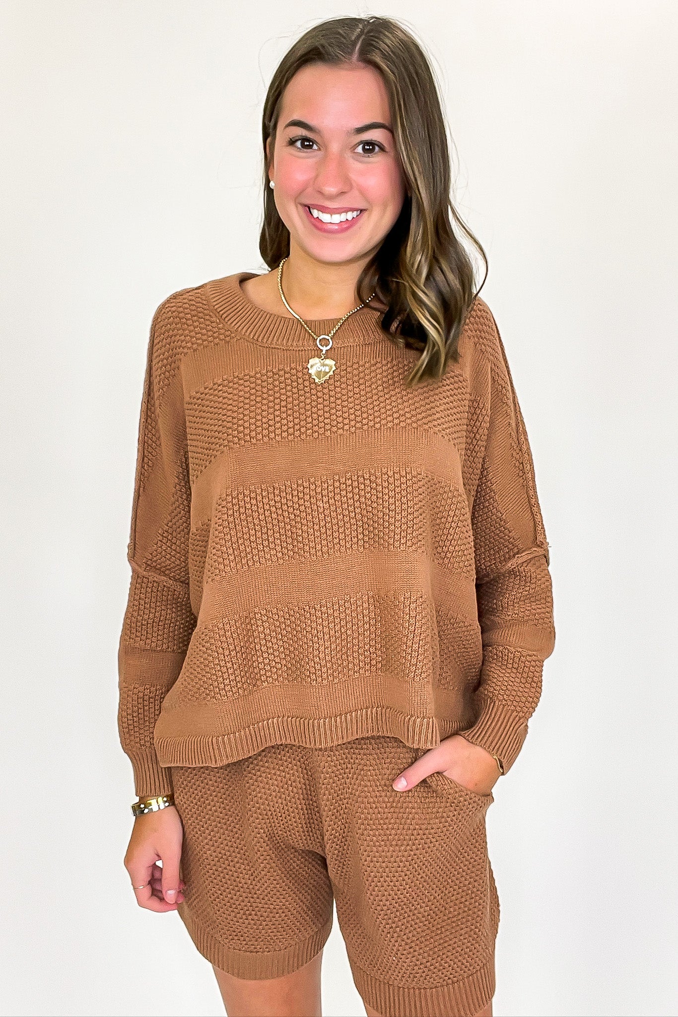 Knit Top and Shorts Set