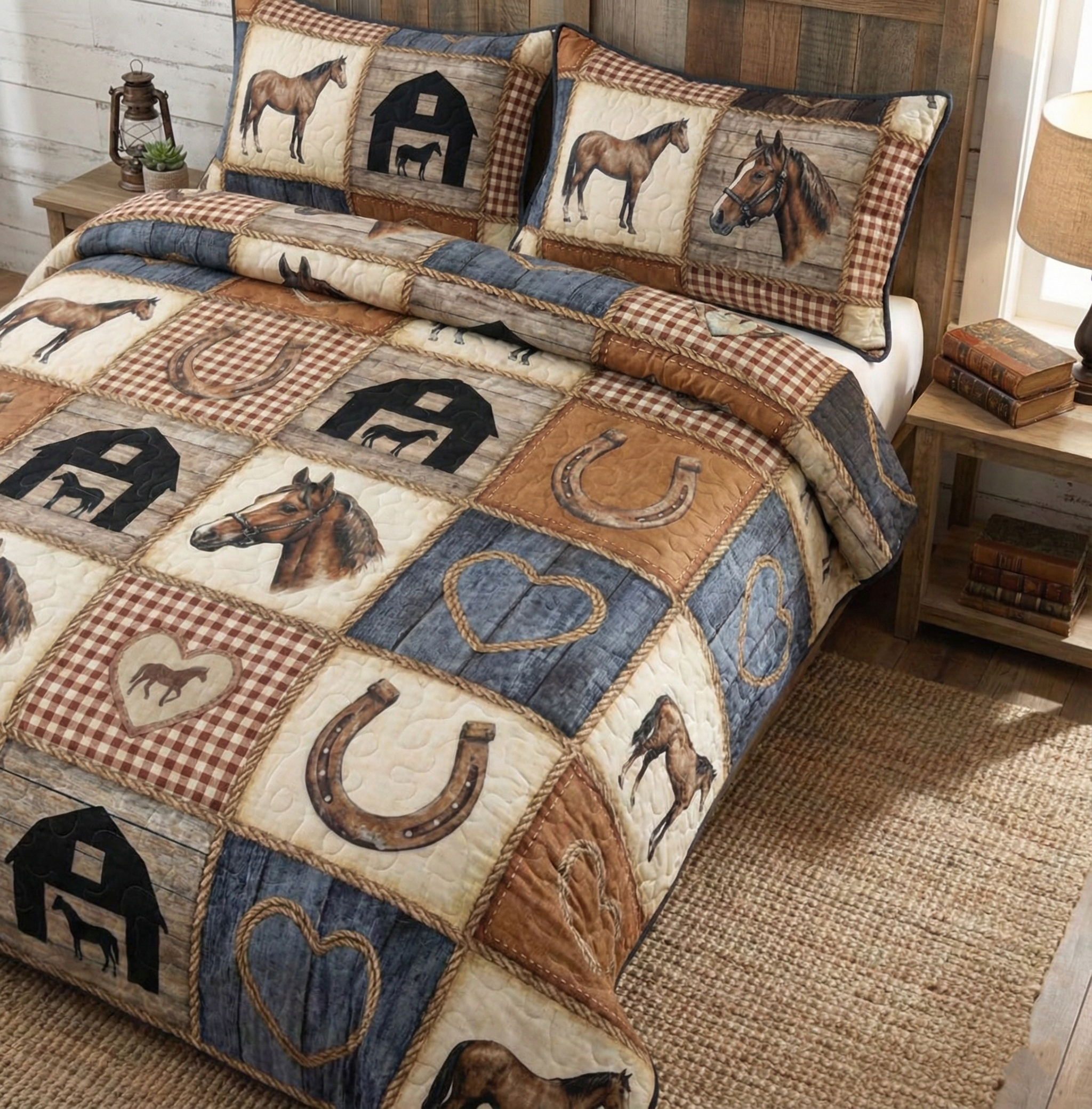 Farm Life 3-Piece Quilted Bedding Set GFTOTG2937