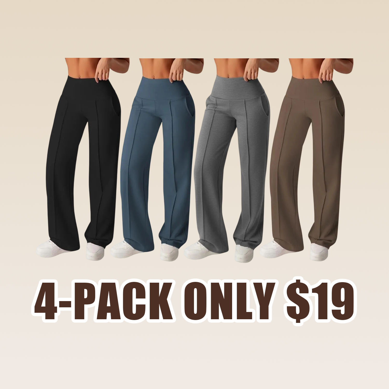 Women's Plain Loose Straight Leg Pants