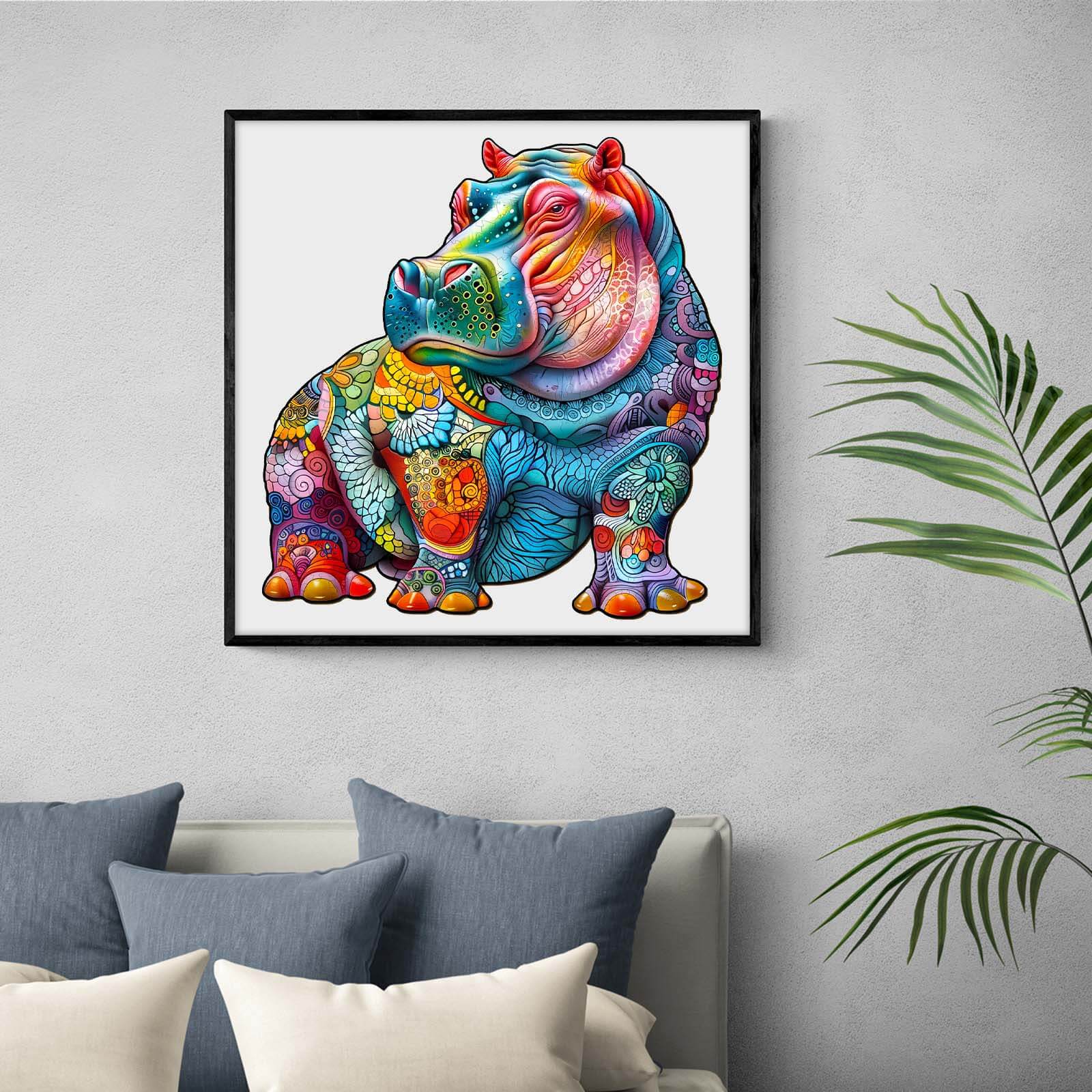 Hippopotamus Wooden Jigsaw Puzzle
