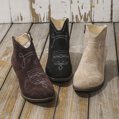 Block Heel Ankle Boots (multiple color options)