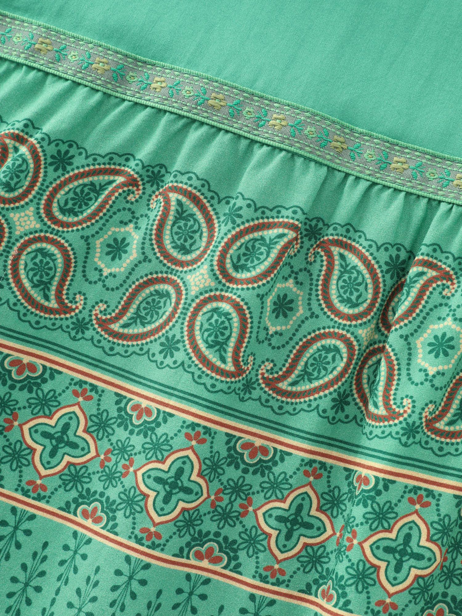 Boho Print Ruffled Sleeve Mini Dress