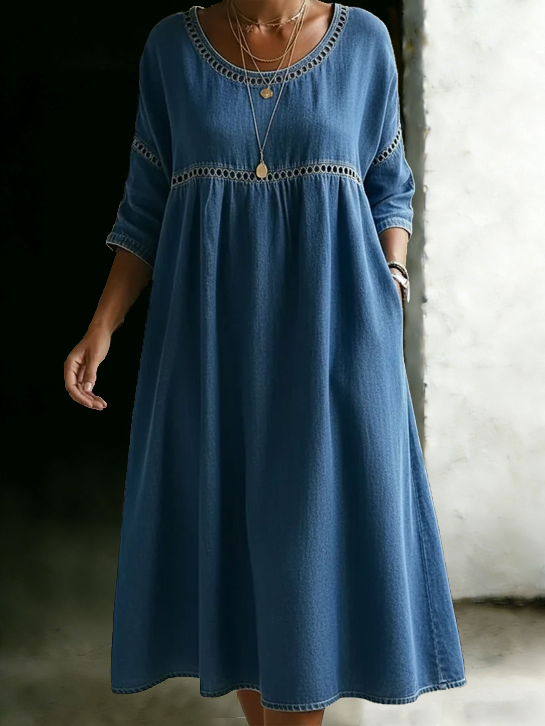 Women's Casual Denim Loose Dress