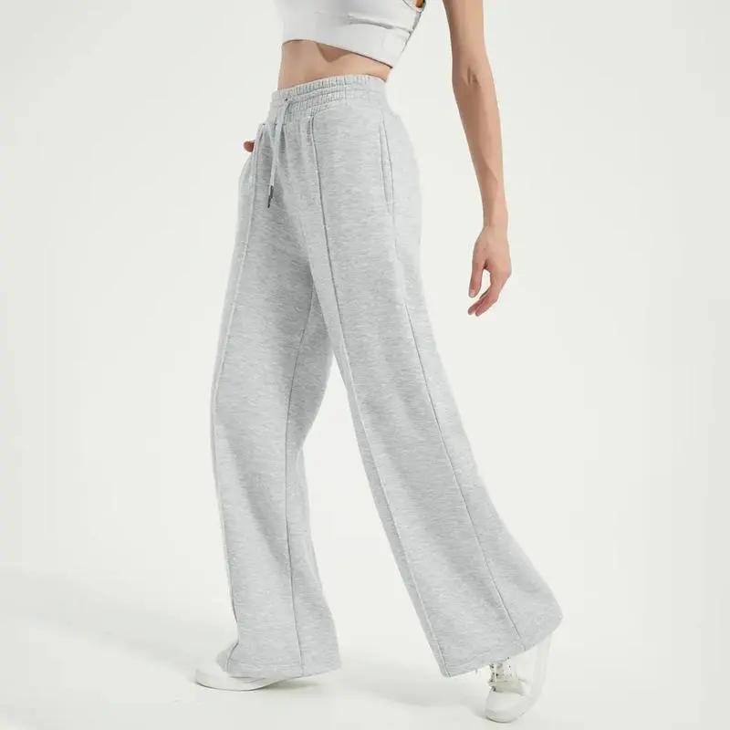 Wide Leg Sweatpants Women Drawstring High Waisted Joggers