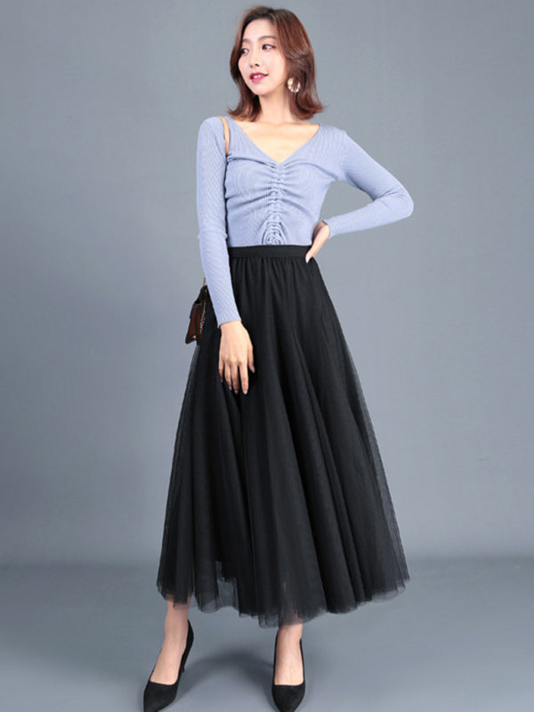 A-Line Skirt Midi Skirt