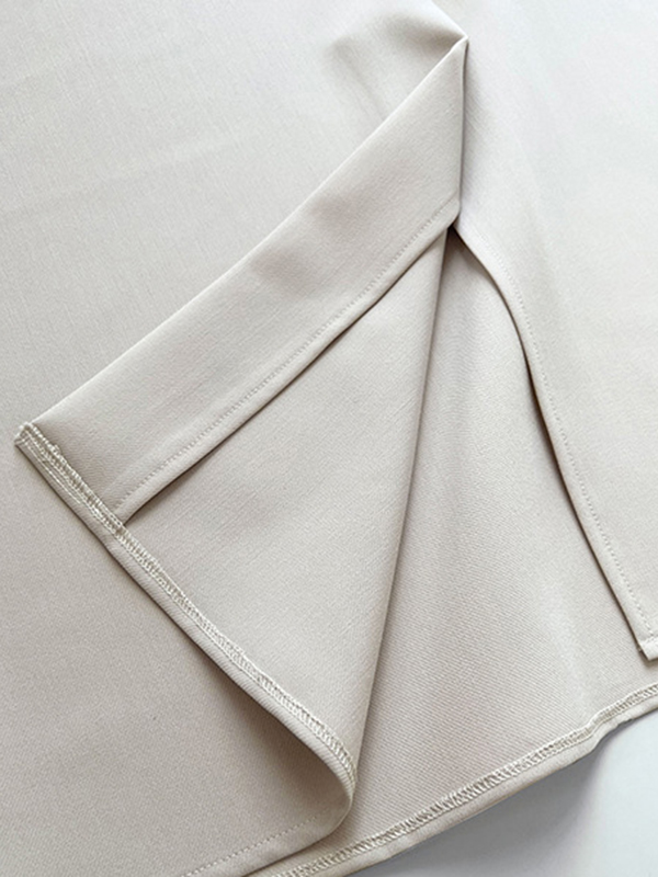 Solid Color Loose Sleeveless Round-Neck Midi Dresses