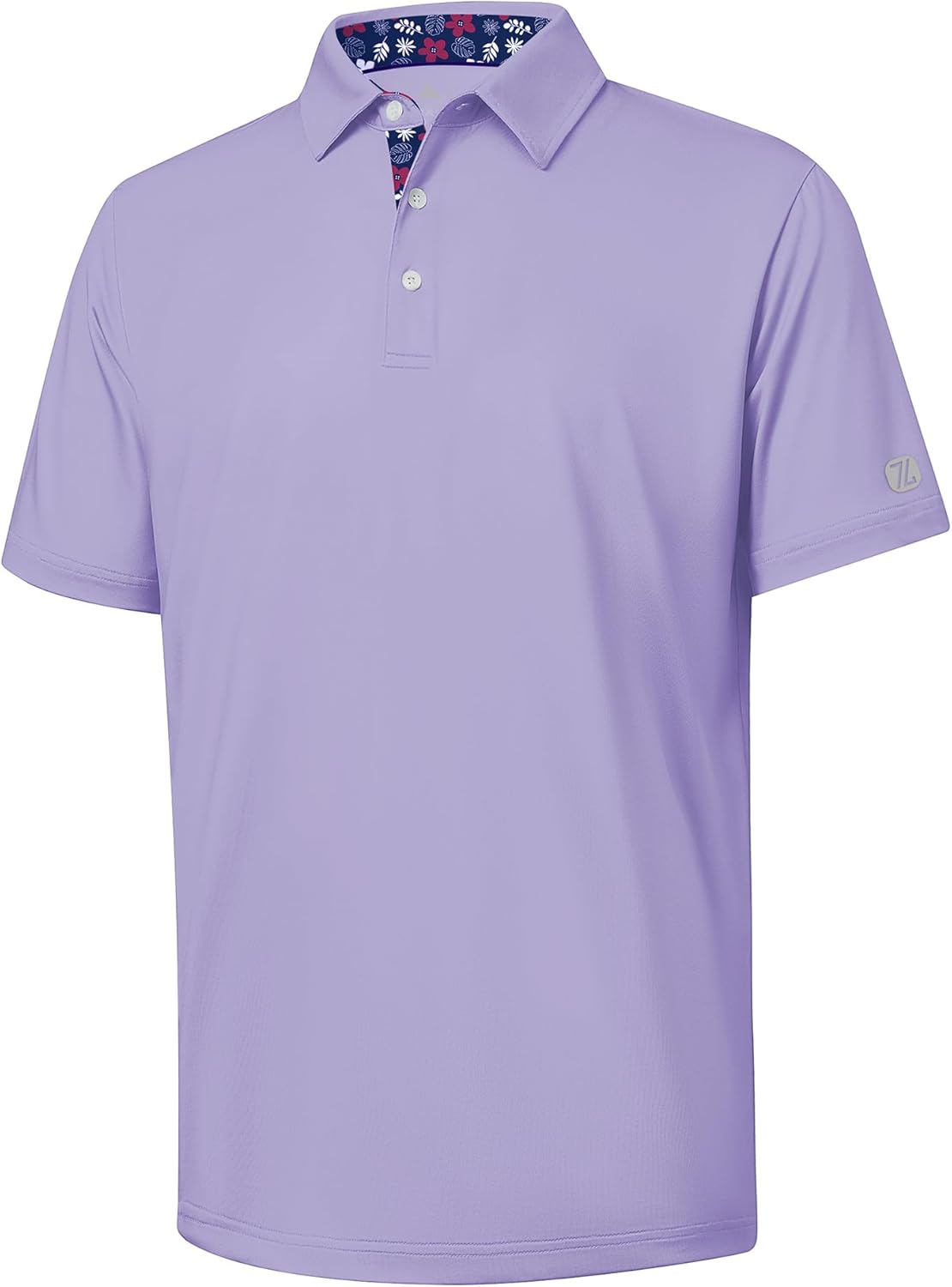 Golf Shirts for Men Short Sleeve Moisture Wicking Solid Performance Designed Print Collared Casual Polo Shirt