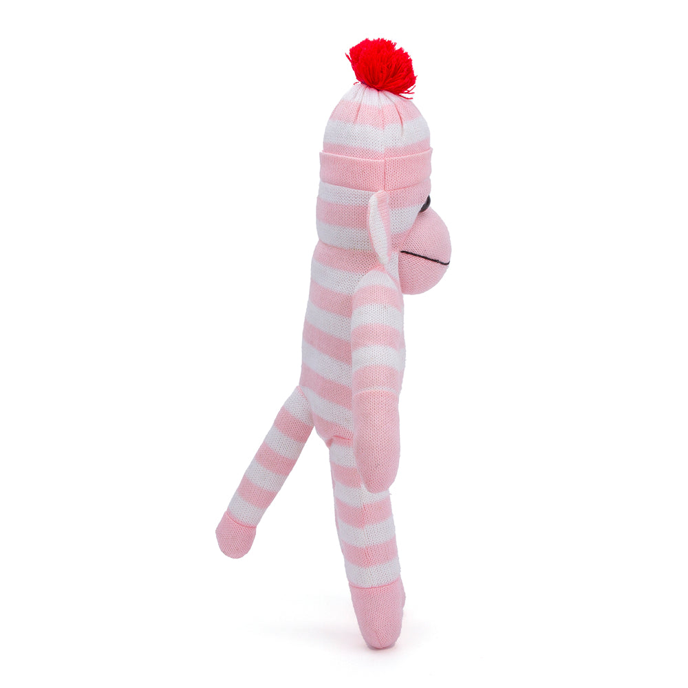 Sock Monkey 16inch Pink