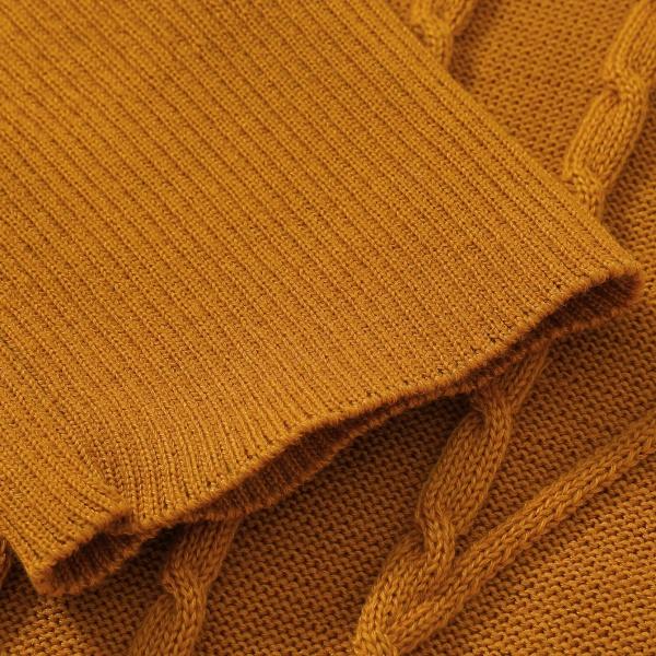 Men's Turtleneck Warm Sweater, Vintage Cable Knit Style