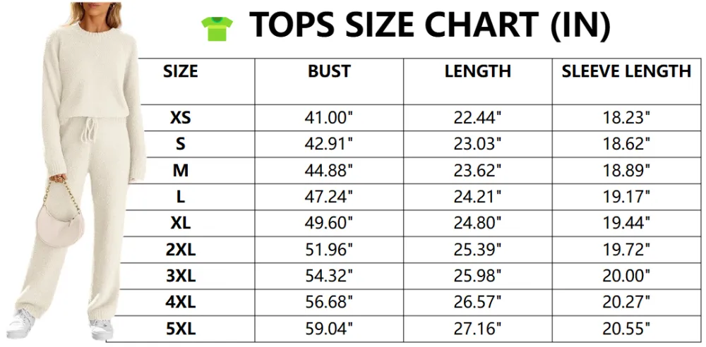 Womens Fuzzy Fleece Long Sleeve 2 Piece