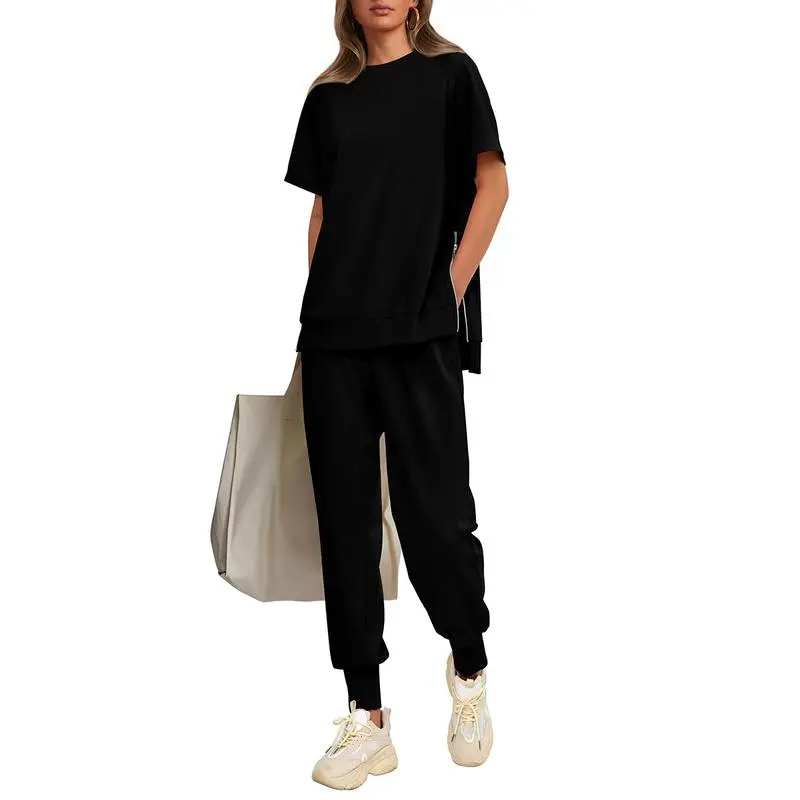 Women's 2-Piece Set Comfy Crew Neck Tracksuits