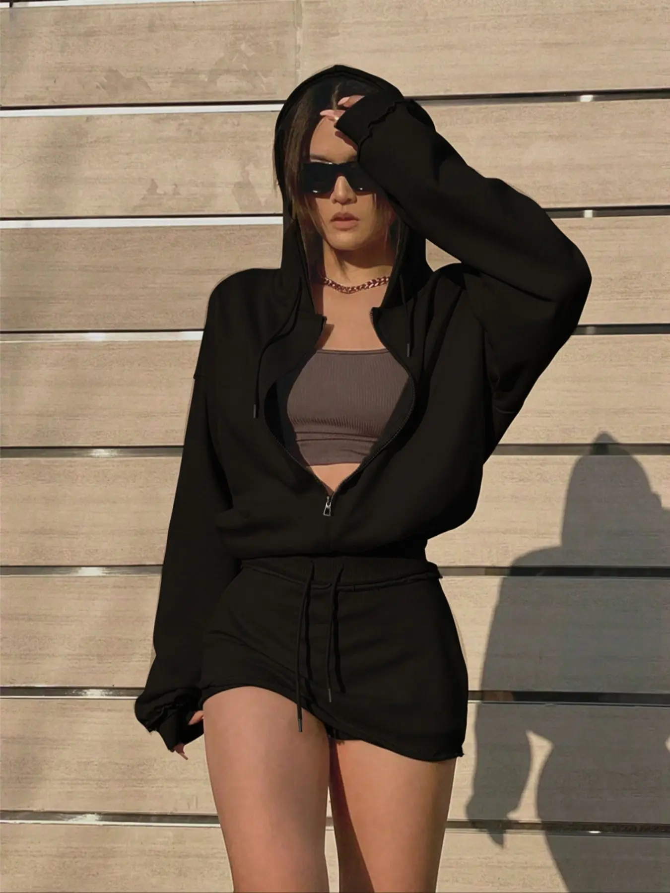 Women's Two-Piece Hooded Sweatshirt Set
