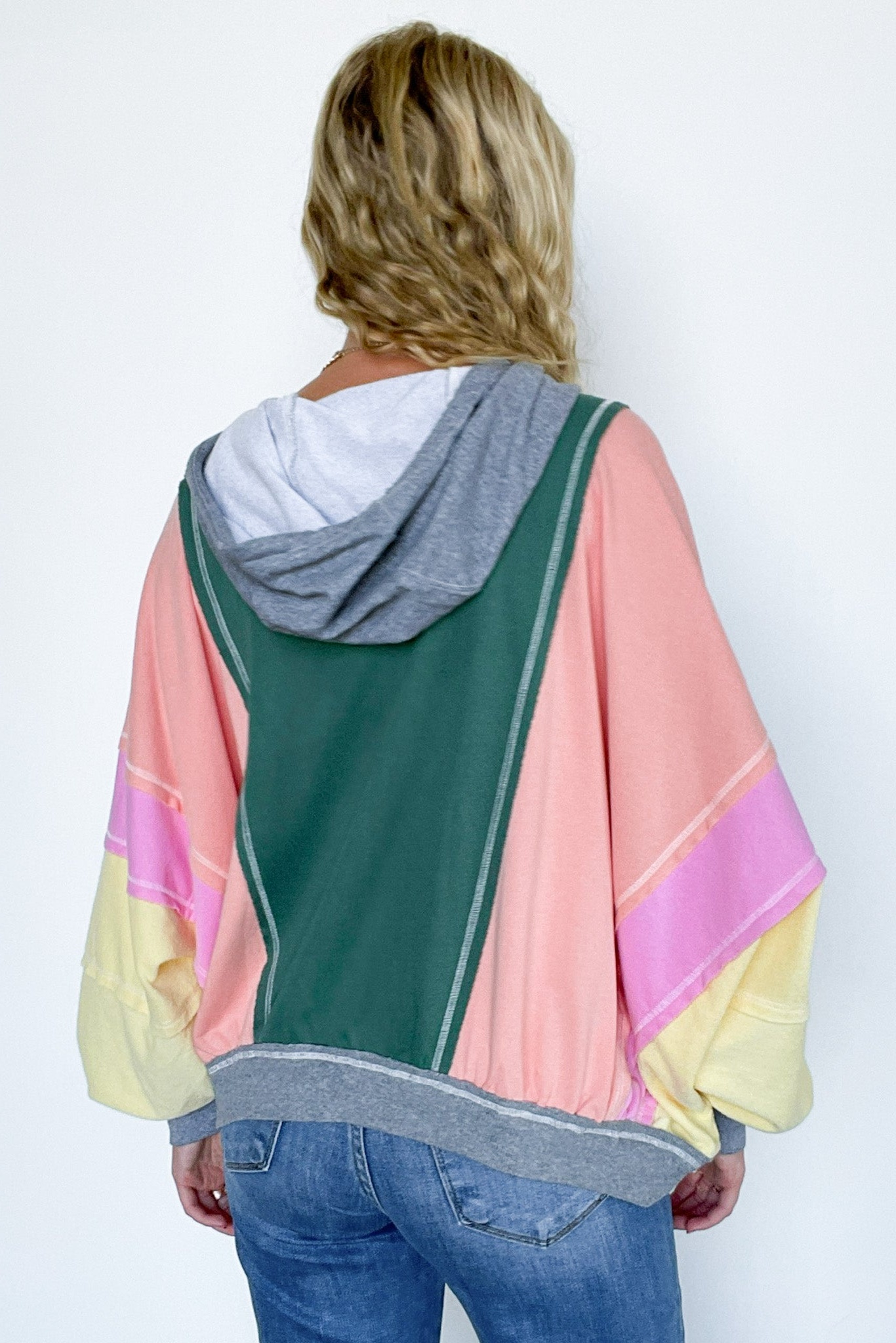 Edge Color Block Hoodie