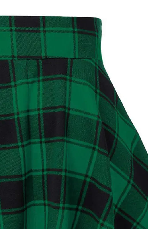 A-Line Plaid Print Mini Skirt