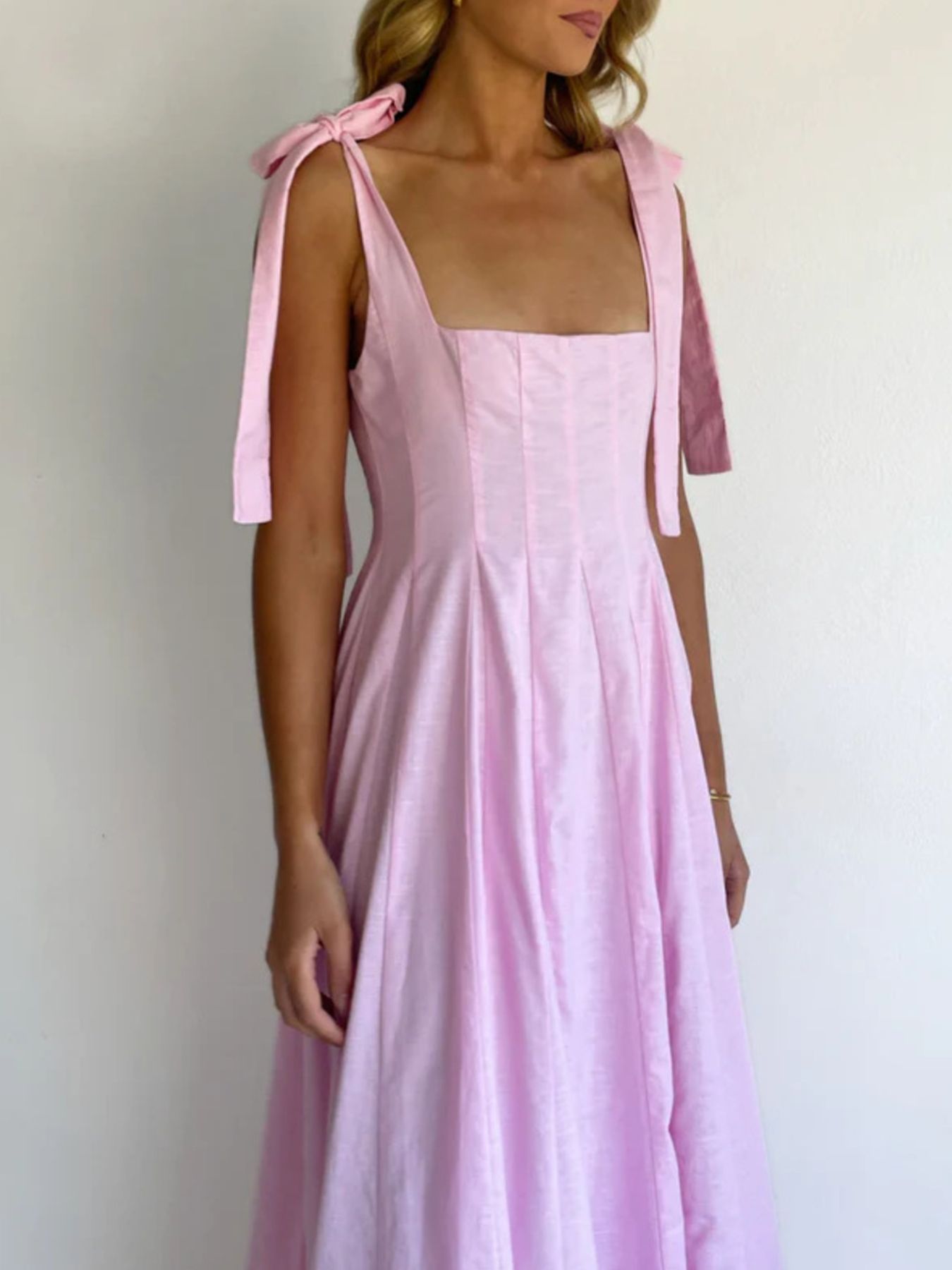 Gradient Tie Shoulder Maxi Dress