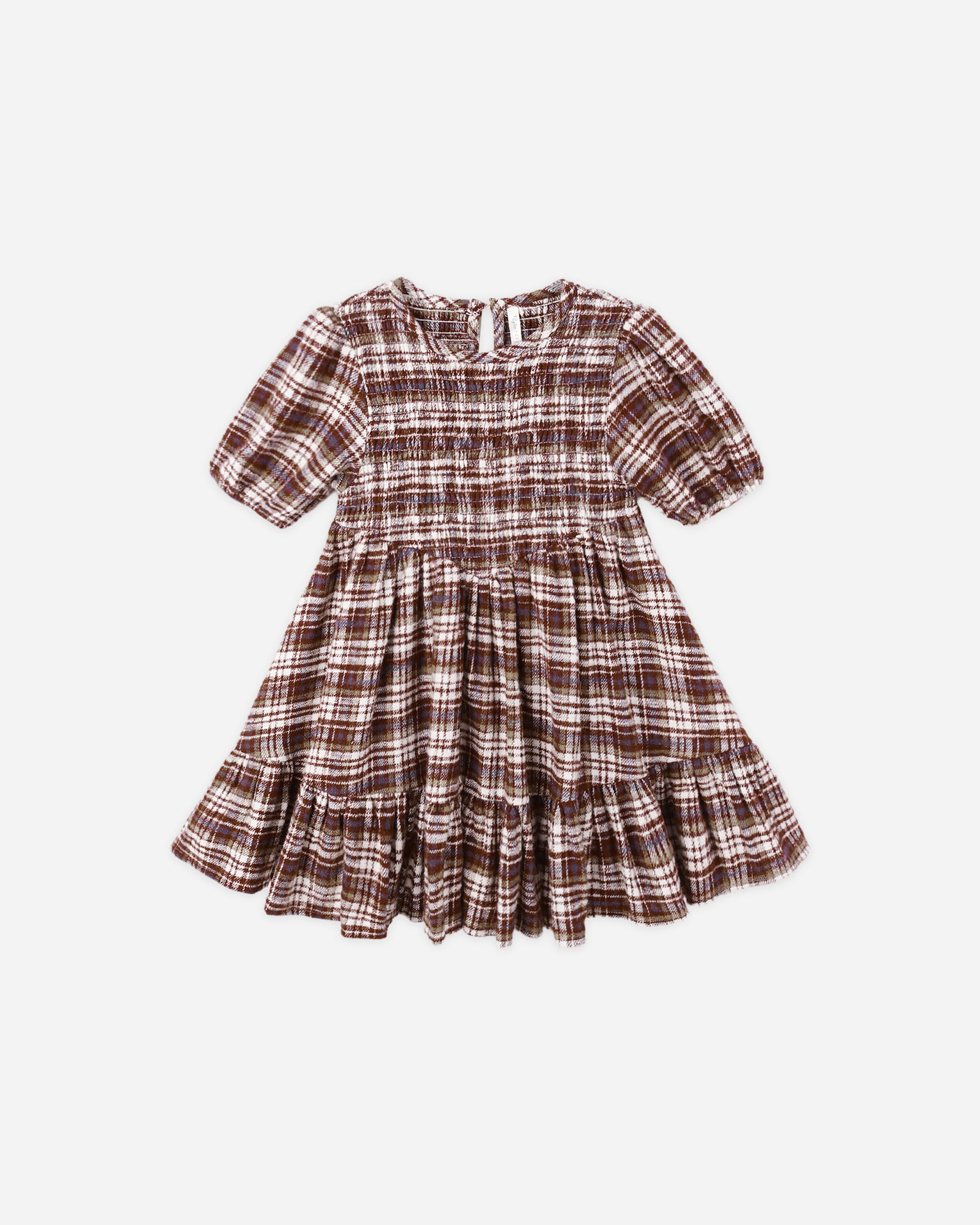 India Dress || Burgundy Plaid
