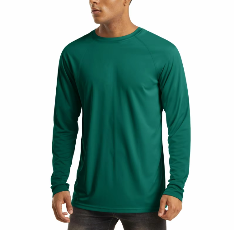 Men's UPF 50+ Long Sleeve Sun Protection Shirt – Quick Dry Lightweight Rashguard T-Shirt for Hiking, Swimming, and Outdoor Workouts