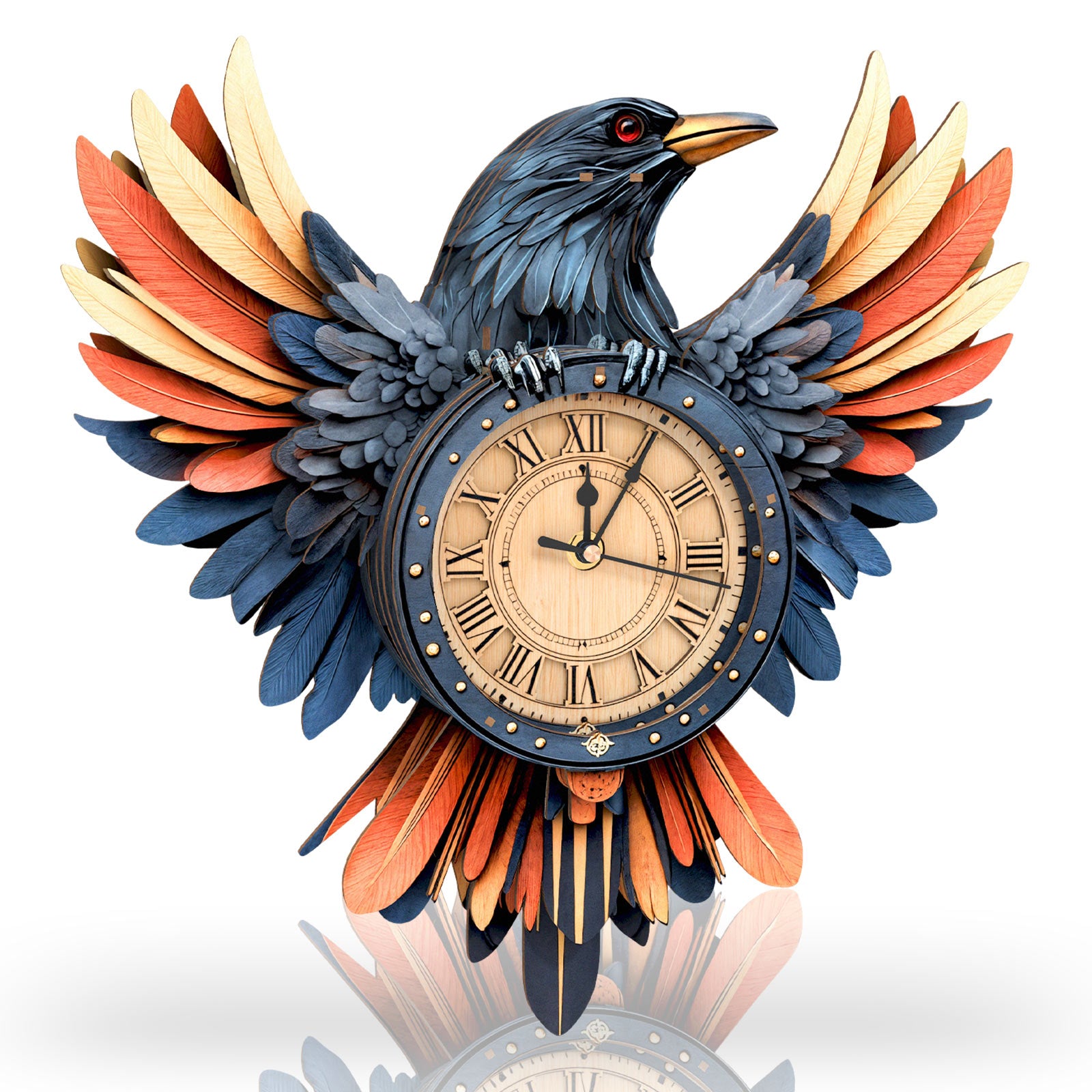 Ravenâ€“ DIY Wooden Clock, 3D Puzzle Craft Kit