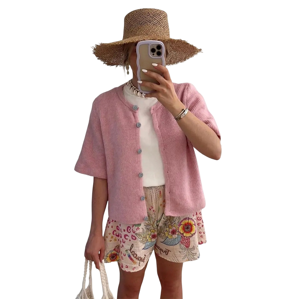 Women's Lightweight Ribbed Knit Cardigan