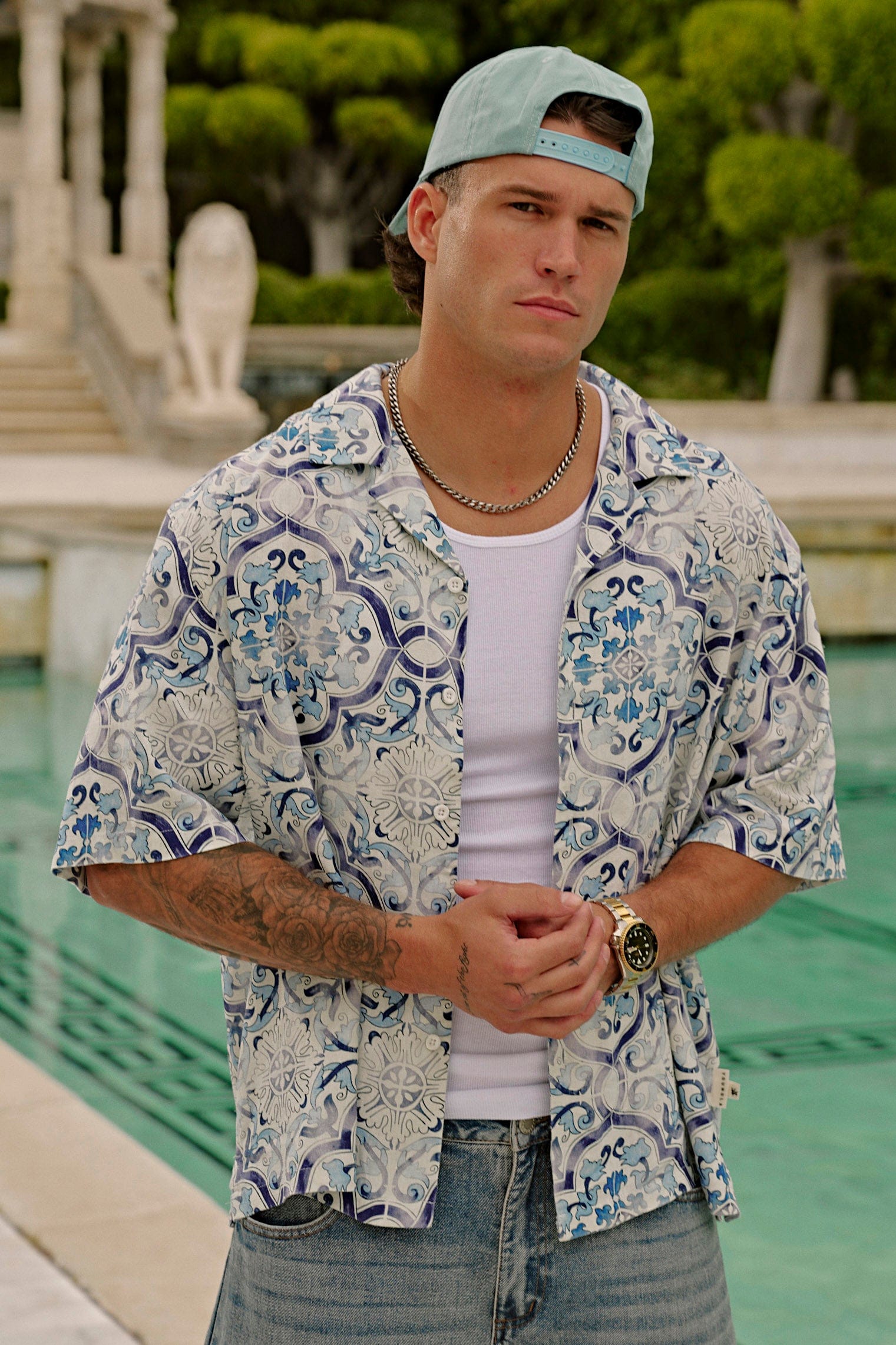 4093 - Mosaic Linen Button-Ups
