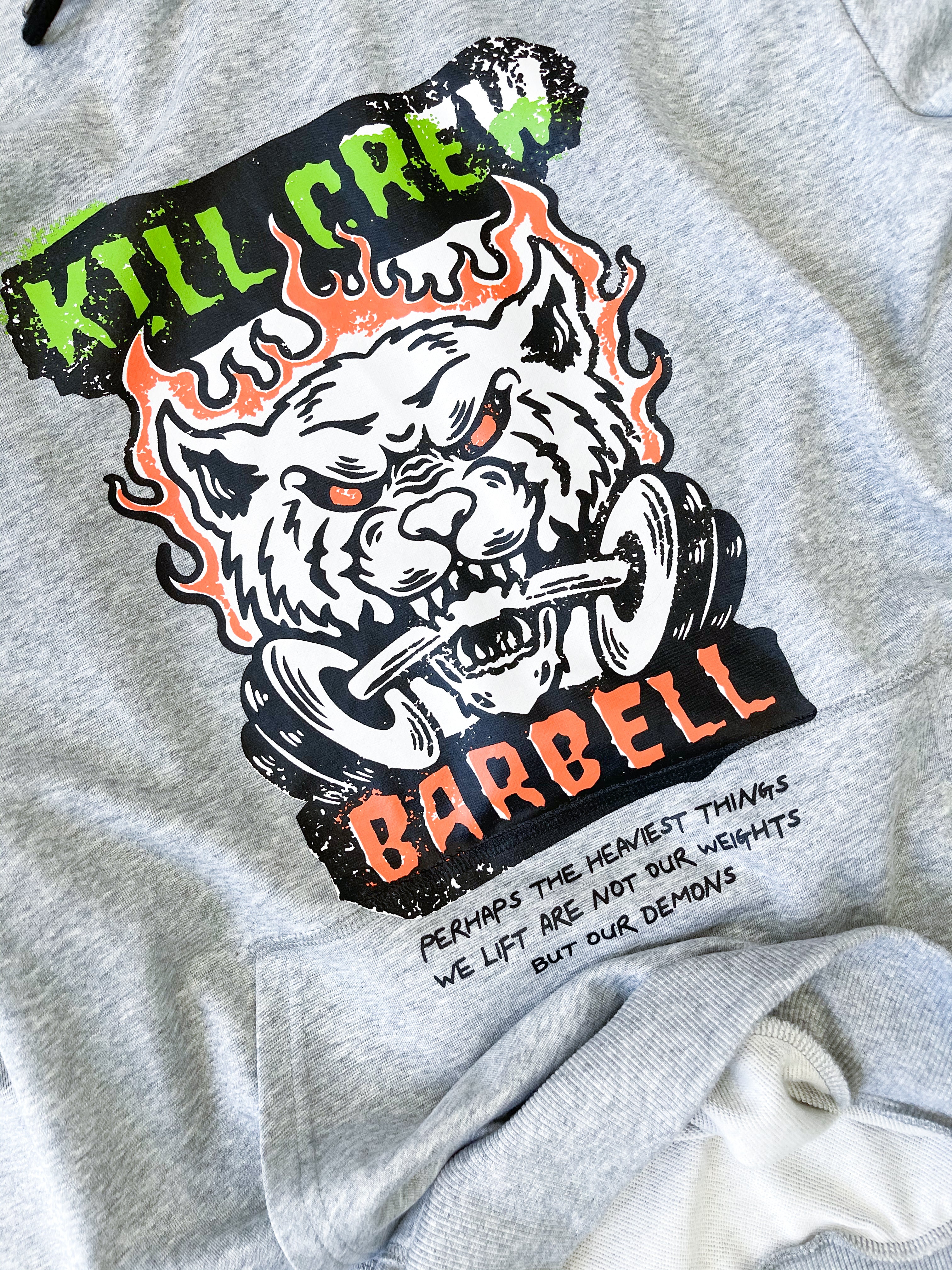 KILL CREW BARBELL HOODIE - GREY